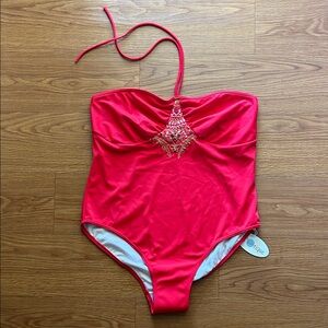 Chic Red One Piece Women's Swimsuit